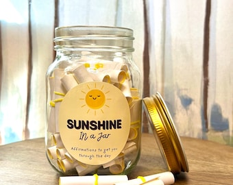 Sunshine Jar – 50 Daily Positive Affirmations for Motivation, Self-Care