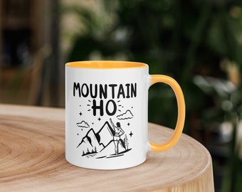 Mountain Ho Coffe Mug, Gift for People who like Camping, Hiking, Traveling, Adventures