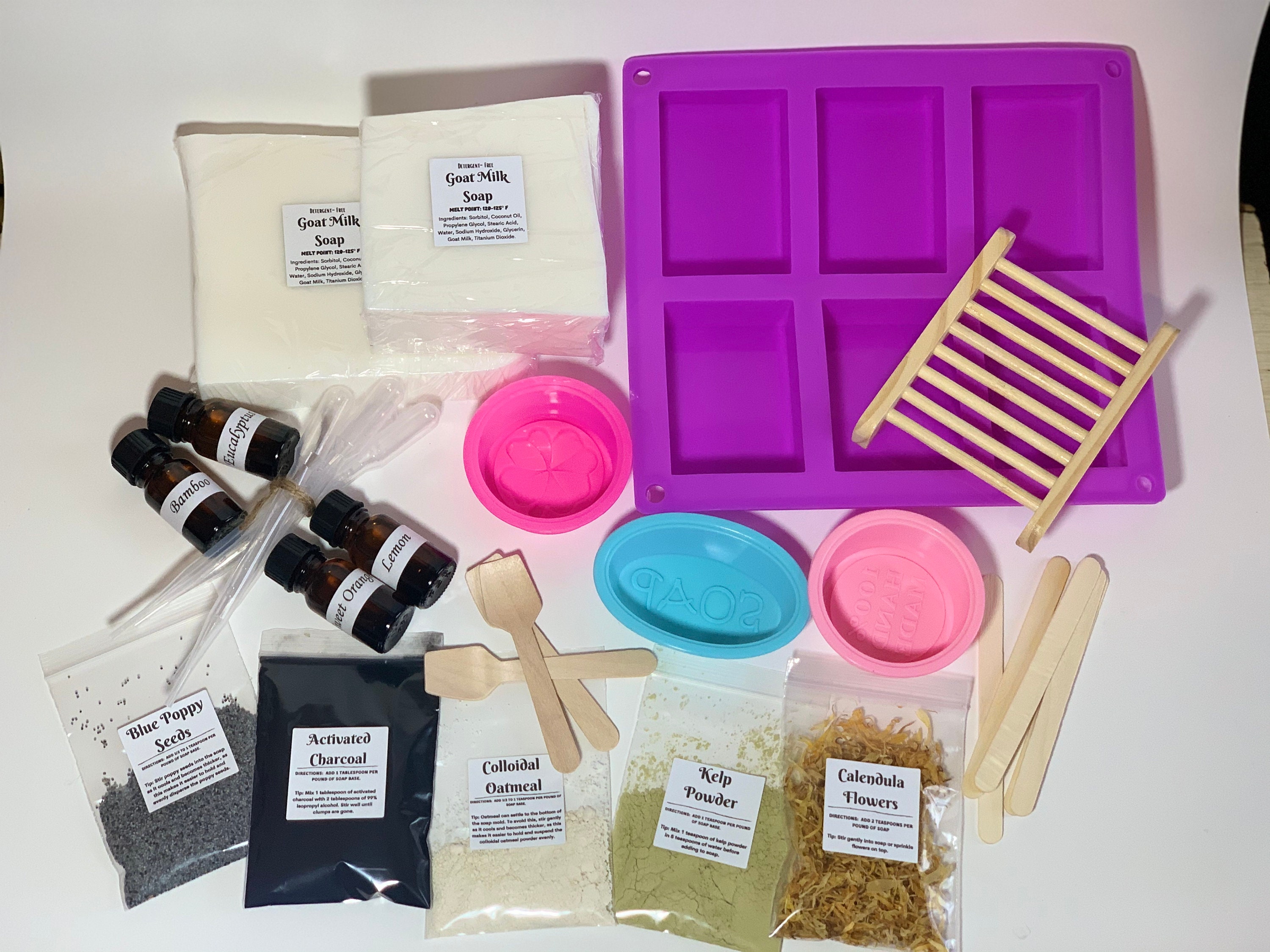 Goats Milk Natural Soap Making Kit l Melt & Pour Soap Kit l Etsy