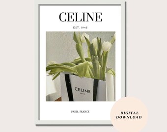 Luxury FLORAL Designer Poster, Minimalistic Hypebeast Fashion Wall Art, Download Wall Art, Designer Wall Art