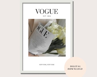 Luxury FLORAL Designer Poster, Minimalistic Hypebeast Fashion Wall Art, Download Wall Art, Designer Wall Art