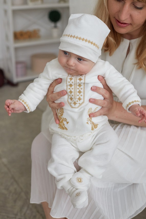 Ivory Baby Boy Christening Outfits