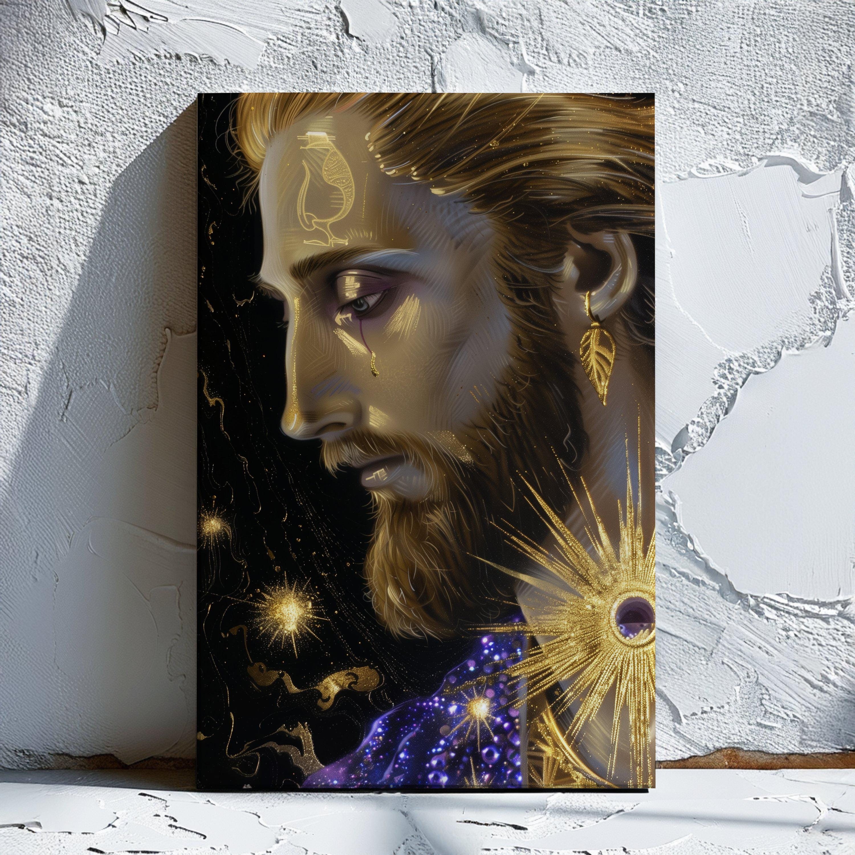 **聖ゲルマヌス（Saint Germain）**のメダイ Mystical Saint Germain Portrait | Ascended Master Healing Art