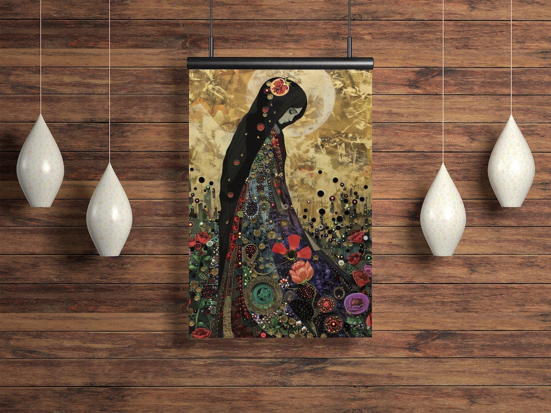 Persephone Queen of the Underworld Art Print, Mystical Home Decor