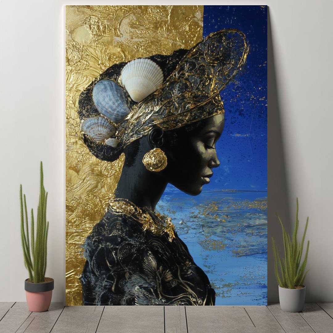 Yemaya Goddess Seashell Art Print- Spiritual Oceanic Surrealism ...