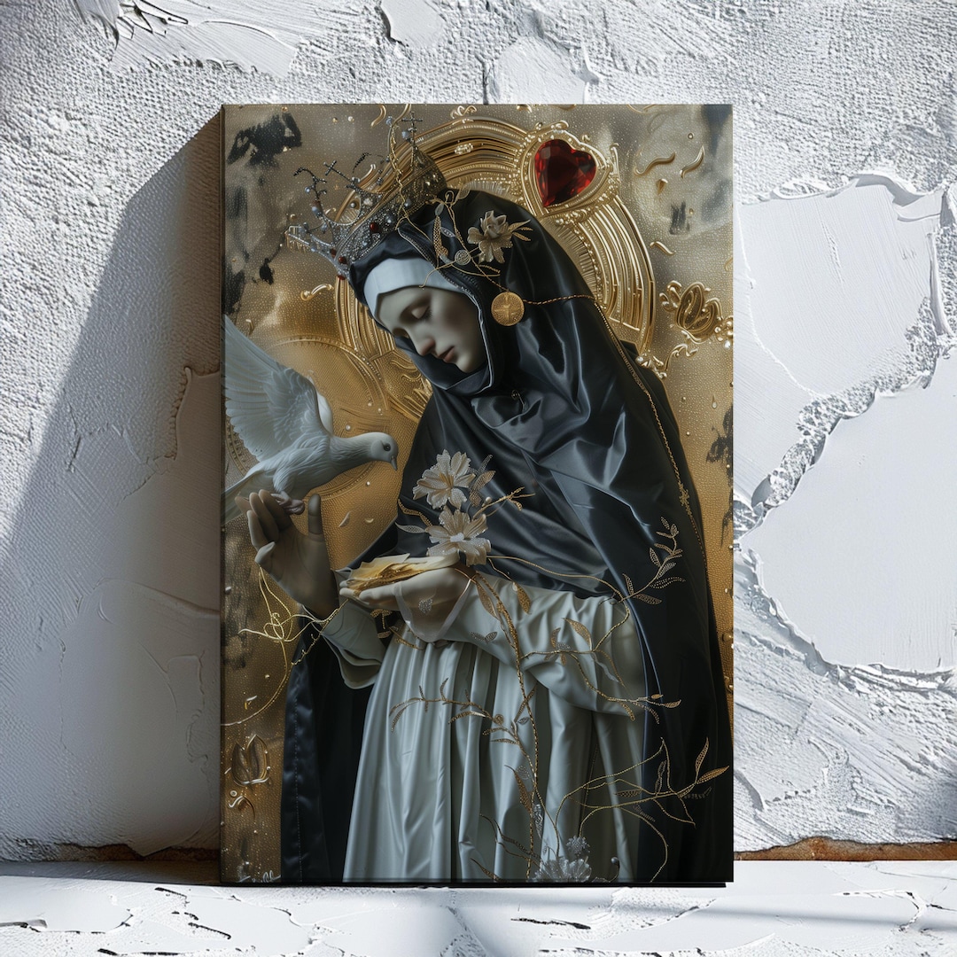 Saint Teresa of Avila Art Print | Mystical Dove Catholic Wall Art ...