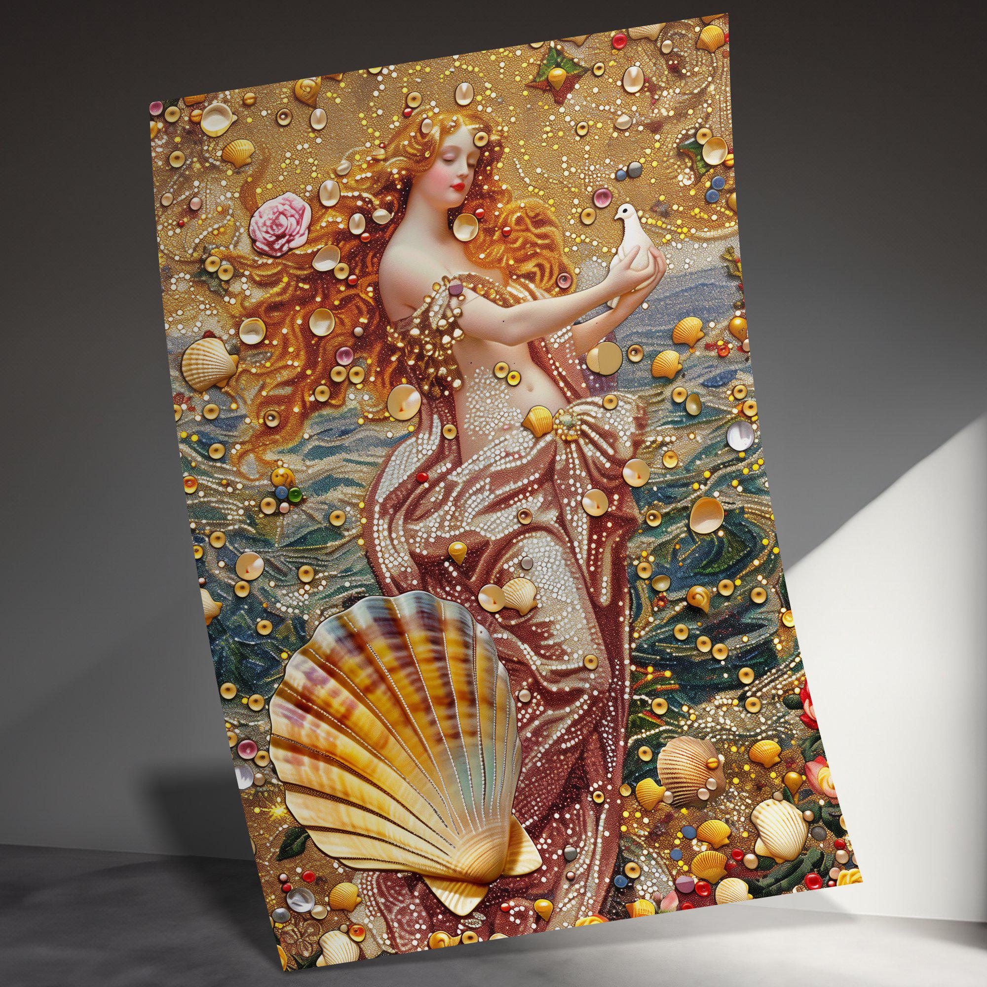 Venus Rising - Enchanted Goddess of Love Sea Shell Art Print - Roman ...