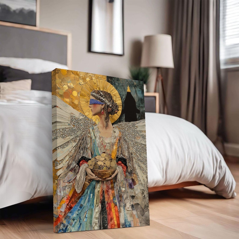 Roman Goddess Fortuna Wall Art Print Mystical Wealth and Abundance Wall