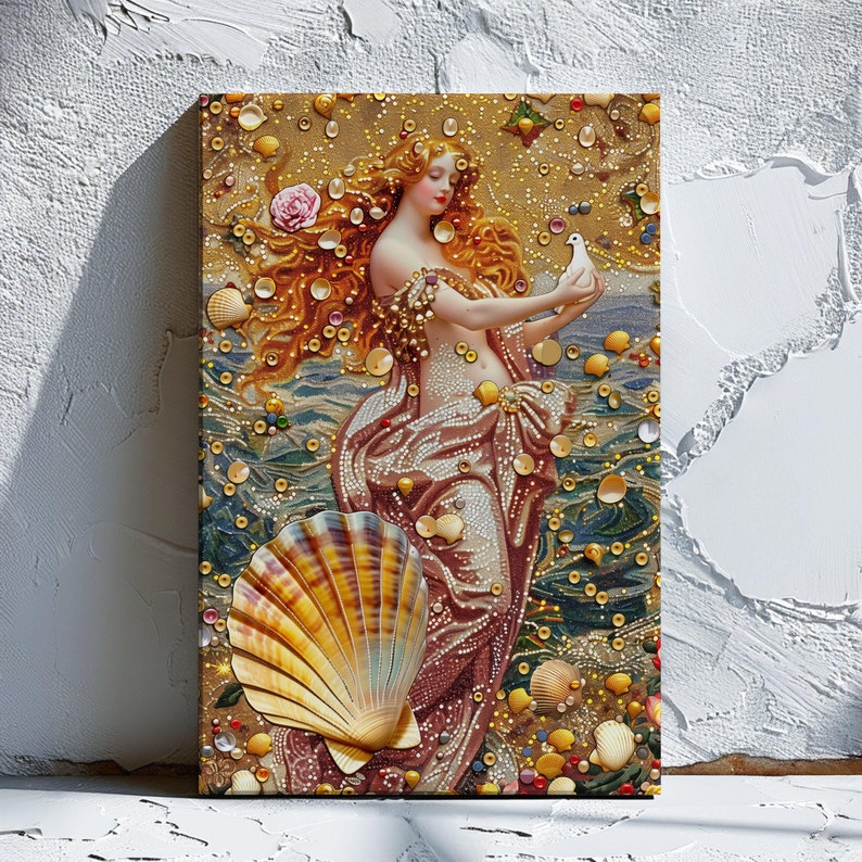 Venus Rises Venus Rising - Enchanted Goddess of Love Sea Shell Art Print - Roman ...