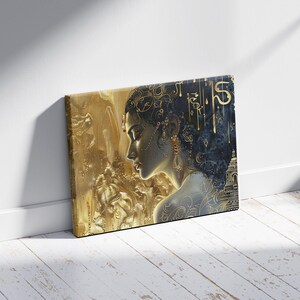 Golden Landscape of Hindu Goddess Sita Art Print - Hindu Spiritual ...