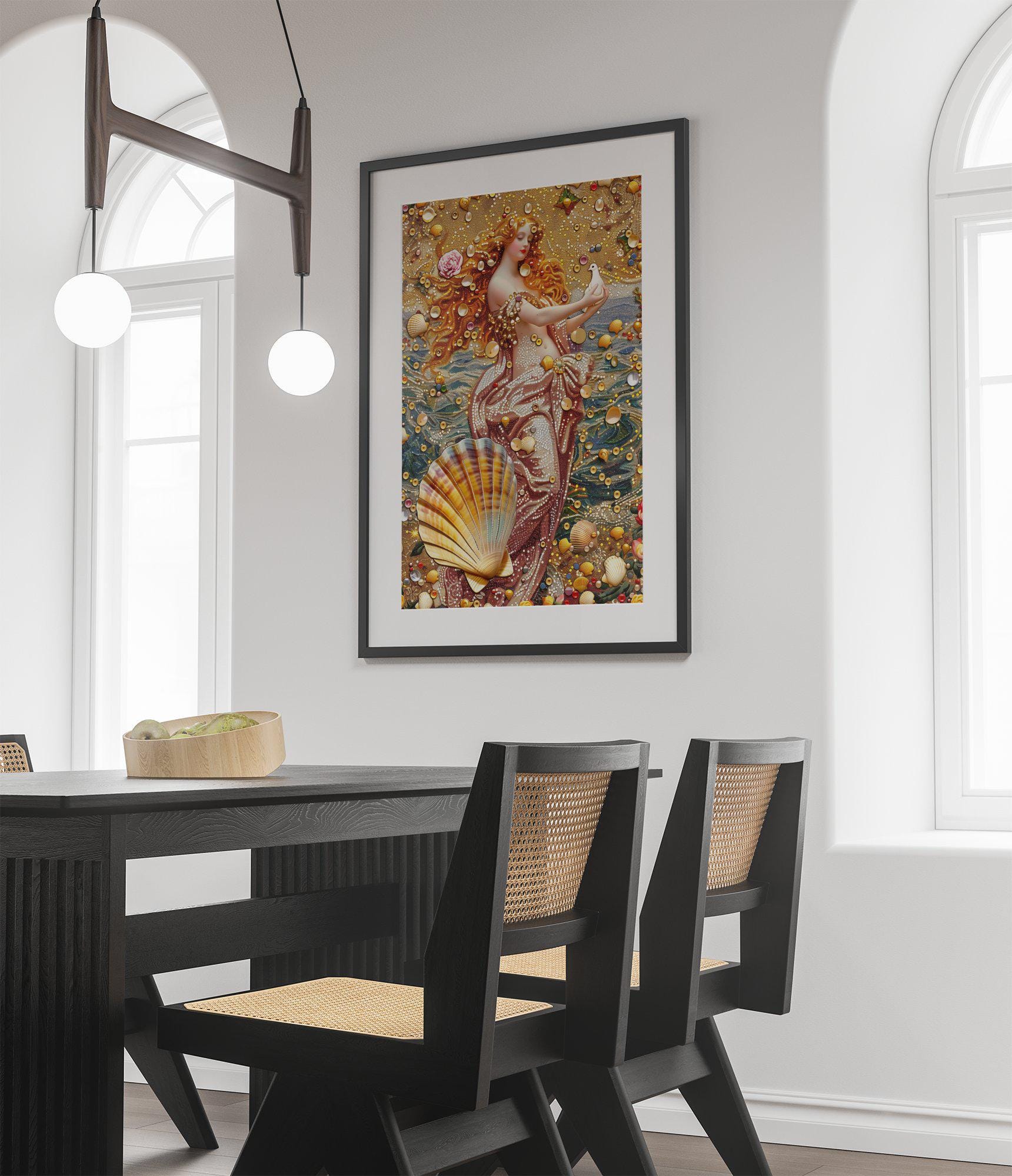Venus Rising - Enchanted Goddess of Love Sea Shell Art Print - Roman ...