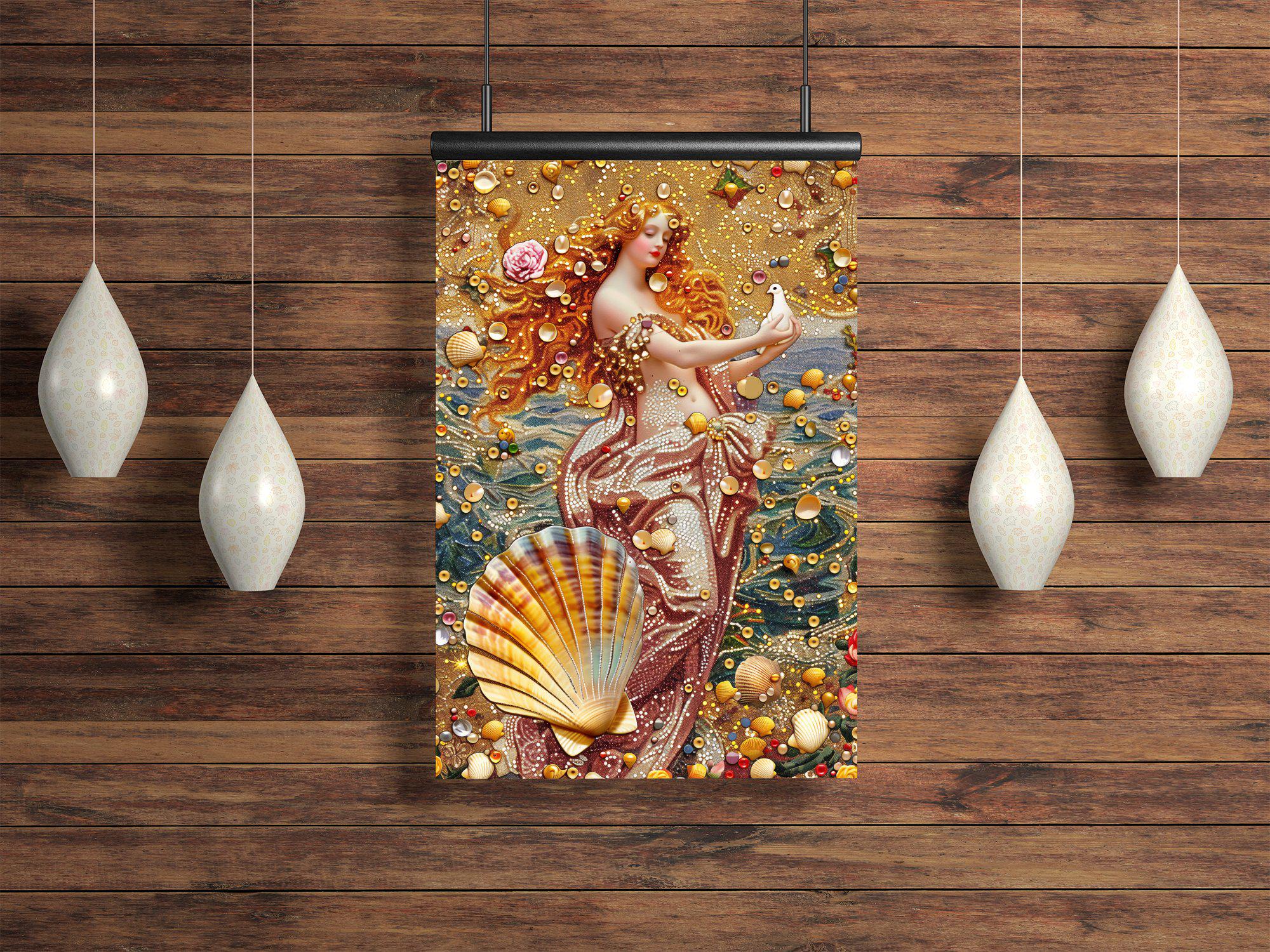Venus Rising - Enchanted Goddess of Love Sea Shell Art Print - Roman ...