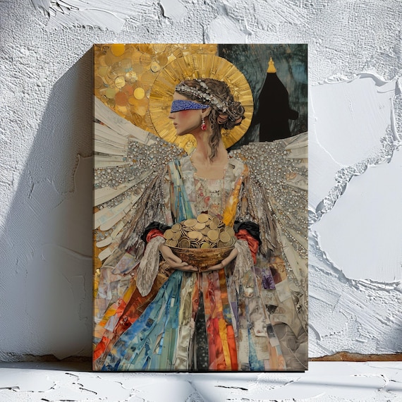 Roman Goddess Fortuna Wall Art Print - Mystical Wealth and Abundance Wall Decor - Museum-Grade Archival Paper or Canvas Box Framed Print
