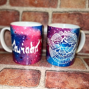 Assyrian coffee mug. Ashour design with assyrian text