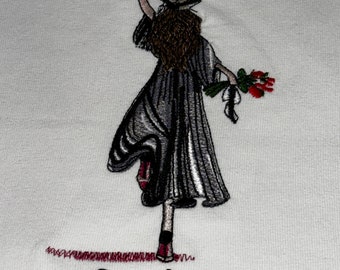 Embroidered Graduation T-shirt: Grad Girl Gift