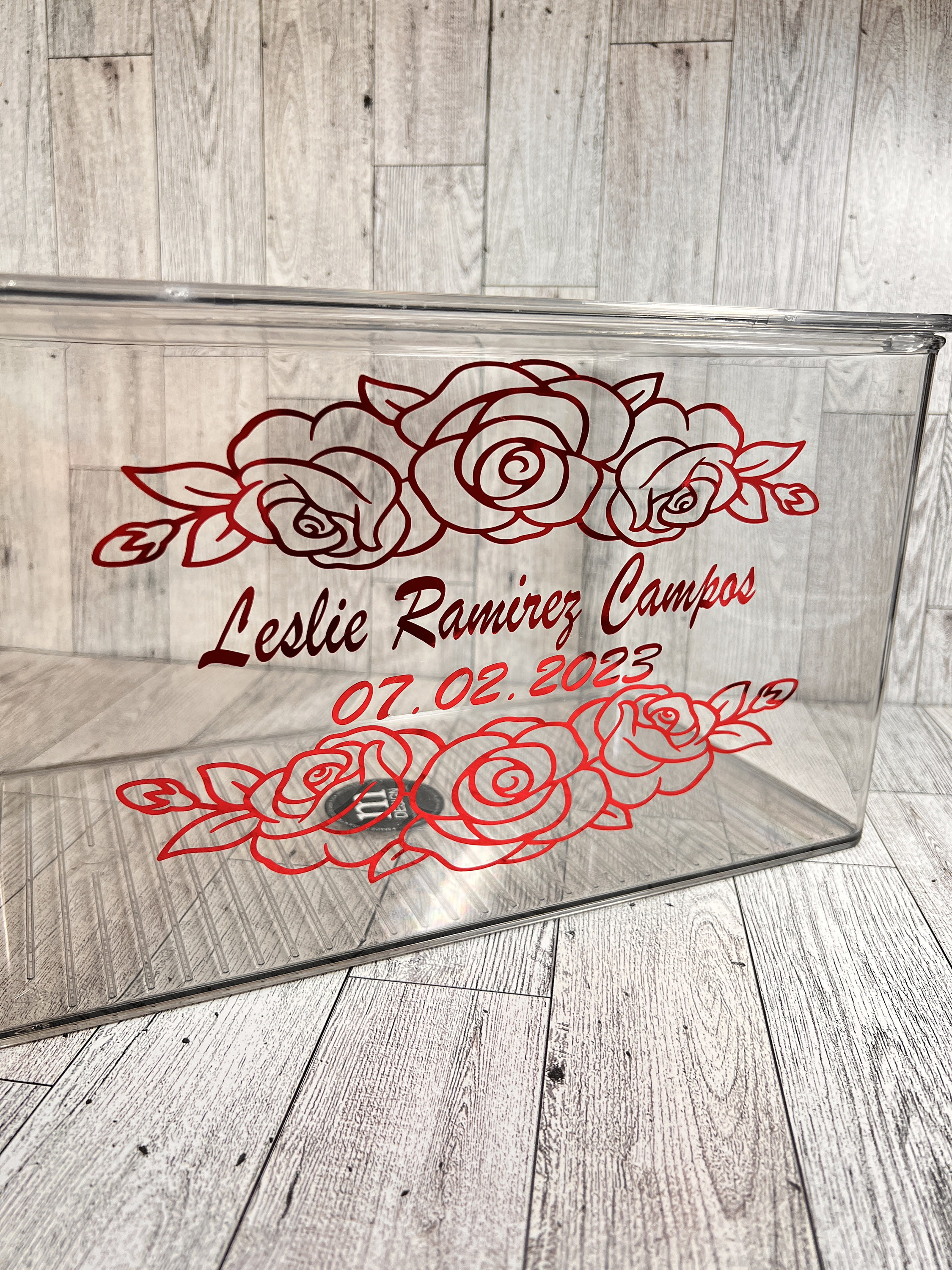Custom wooden shop shoe box