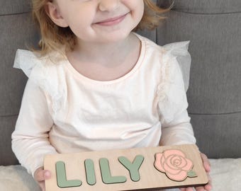 Will you be my our Flower Girl proposal Personalized gift puzzle Custom color
