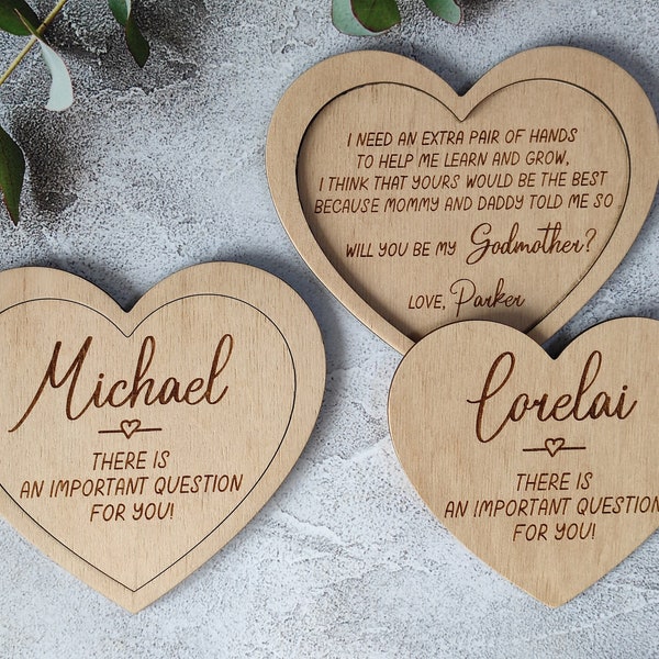 Will you be my Godmother personalized proposal Unique Godfather gift Godparents Baptism