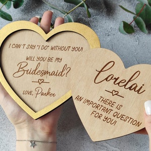 Blumenmädchen Brautjungfer Trauzeugin Vorschlag Geschenkkarte Will you be my Bridesmaid Braut Gastgeschenke Einzigartige Andenken Einladung