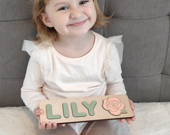 Will you be my our Flower Girl proposal Personalized gift puzzle Custom color