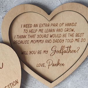 Godparent proposal Will you be my Godmother Unique Godfather gift Godparents Baptism proposal ideas