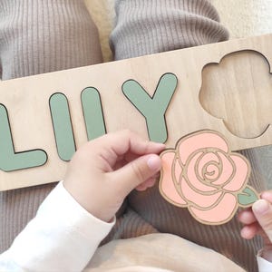 1. Geburtstag Namenspuzzle, Geschenk für Baby Mädchen Baby Jungen, Erstes Geburtstagsgeschenk, ein zweites drittes Jahr altes Bday Geschenk