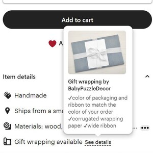 Additional payment for gift wrapping