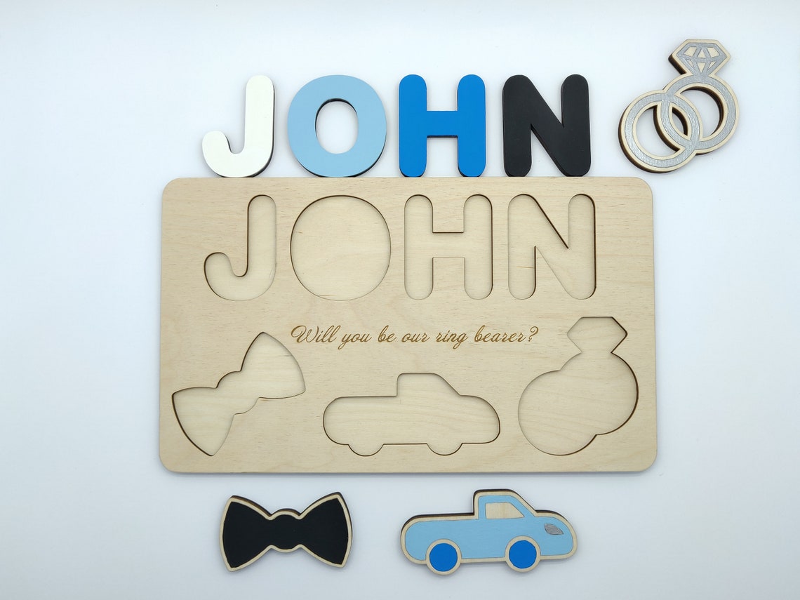 Ring bearer name proposal gift Will you be our ring bearer Etsy