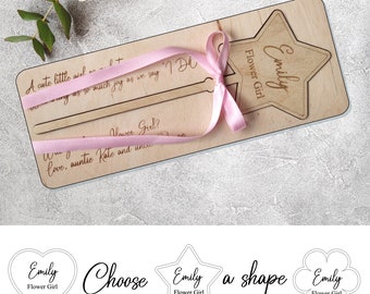 Flower Girl proposal wand Will you be our Flower Girl puzzle Personalized gift