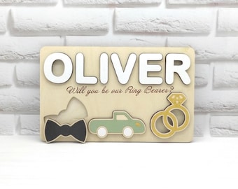 Ring Bearer Proposal Gift, Will you be my / our Page Boy Personalized Puzzle