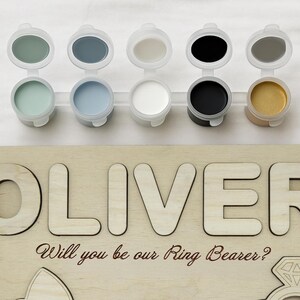Ring Bearer Gift to Paint, Personalized Puzzle Proposal Kit for Toddler, Wedding Keepsake for Nephew or Page Boy