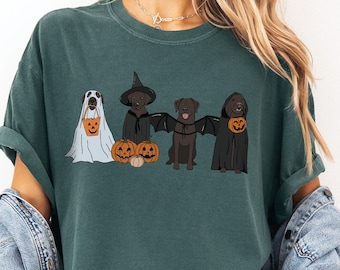 Brown Labrador Halloween Shirt, Halloween Dog Shirt for Women, Chocolate Lab Gift for Dog Lover, Dog Ghost Shirt, Spooky Season, Fall Shirt