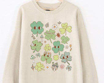 Retro St. Patricks Day Sweatshirt, Shamrock Sweatshirt, Lucky Crewneck, Ierse Sweatshirt, St Pattys Day Shirt, St Patricks Day Trui
