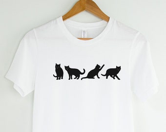 Cat Shirt, Black Cat T-Shirt, Cat Mom Shirt, Cat Lover Gift, Funny Cat Shirt, Cute Cat Shirt, Cat Mom Gifts, Animal Lover Shirt