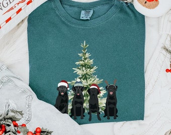 Black Lab Christmas Shirt, Black Labrador Christmas Shirt, Dog Lover Gift, Womens Holiday Shirt, Black Lab Gift, Dog Christmas Shirt
