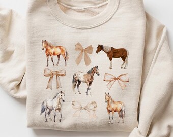 Westernpferd Sweatshirt, Frauen Pferdepullover, Pferdeliebhaber Geschenk, trendiges Westerngeschenk, Western Coquette Crewneck Sweatshirt, Cowgirl Geschenk