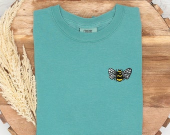 Haftowana koszula z pszczołami dla kobiet, koszula z trzmielem, koszulka z pszczołami, prezent dla miłośników przyrody, koszulka Save the Bees, koszulka pszczelarza, koszulka miłośnika pszczół