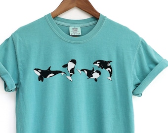 Whale Shirt, All Is Whale Shirt, Orca Shirt, Beach Shirt, Comfort Colors Beach Shirt, Animal Lover Gift, Marine Biology Gift, Orca Gifts