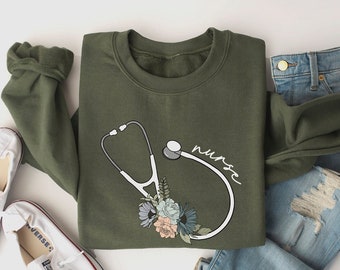 Nurse Sweatshirt, Nurse Life Shirt, New Nurse Gift, Nurse Graduation, RN, Registered Nurse, Nursing School, Nurse Crewneck, Nurse Sweater
