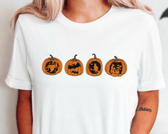 Halloween Shirt, Kürbis Shirt, Kürbis Shirt, Halloween Grafik Tees, Spooky Season Shirt, Halloween T-Shirt, Herbst Shirts für Frauen