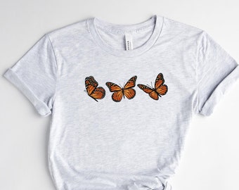 Butterfly Shirt, Monarch Butterfly Shirt, Cute Butterfly Shirt, Spring Shirts for Women, Graphic Tee, Nature Lover Shirt, Butterfly T-Shirt