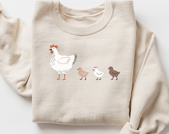 Chicken Sweatshirt, Chicken Lover Gift, Mama Chicken Shirt, Farm Animal Shirt for Women, Crazy Chicken Lady Shirt, Chicken Sweater