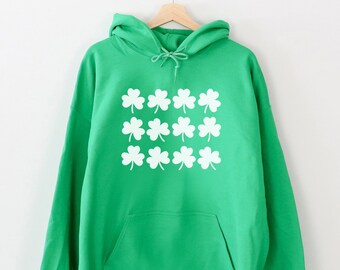 St Patricks Day Hoodie, Shamrock Hoodie, Lucky Sweatshirt, Womens St Patricks Day, St Patricks Day Sweatshirt, St Pattys Day, Irish Gifts