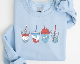 4th of July Sweatshirt, Womens 4th of July Shirt, Fourth of July Crewneck Sweatshirt, USA Sweatshirt, Independence Day, Patriotic Shirt