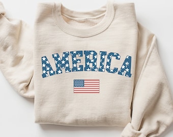 Sudadera de América, Sudadera con bandera de EE.UU., Sudadera patriótica, Sudadera con bandera americana, Sudadera retro del 4 de julio, Sudadera con capucha con bandera de EE.UU.