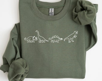Dinosaurier Sweatshirt, Dinosaurier Pullover, Dino Sweatshirt, Ästhetischer Pullover, Geologie Geschenk, Dinosaurier-Liebhaber Geschenk, Dino Shirt, Dinosaurier Rundhalsausschnitt