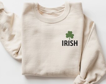 Geborduurd St Patricks Day Sweatshirt, Iers Sweatshirt, Shamrock Sweater, Lucky Crewneck, Cute St Patricks Day Sweatshirt, St Pattys Day