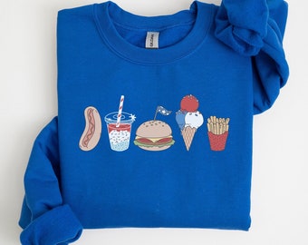 Sudadera del 4 de julio, Camisa para mujer del 4 de julio, Sudadera Crewneck del 4 de julio, Sudadera de EE.UU., Día de la Independencia, Camisa Patriótica