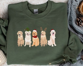 Golden retriever deals christmas jumper