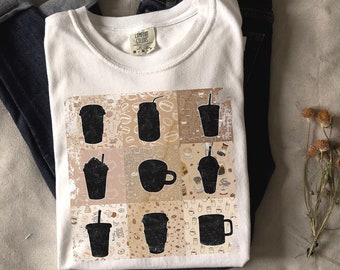 Retro Coffee Shirt, Barista Shirt, Comfort Colors Coffee T-shirt, Iced Coffee Shirt, Fall Shirt for Women, Coffee Weather, Coffee Lover Gift